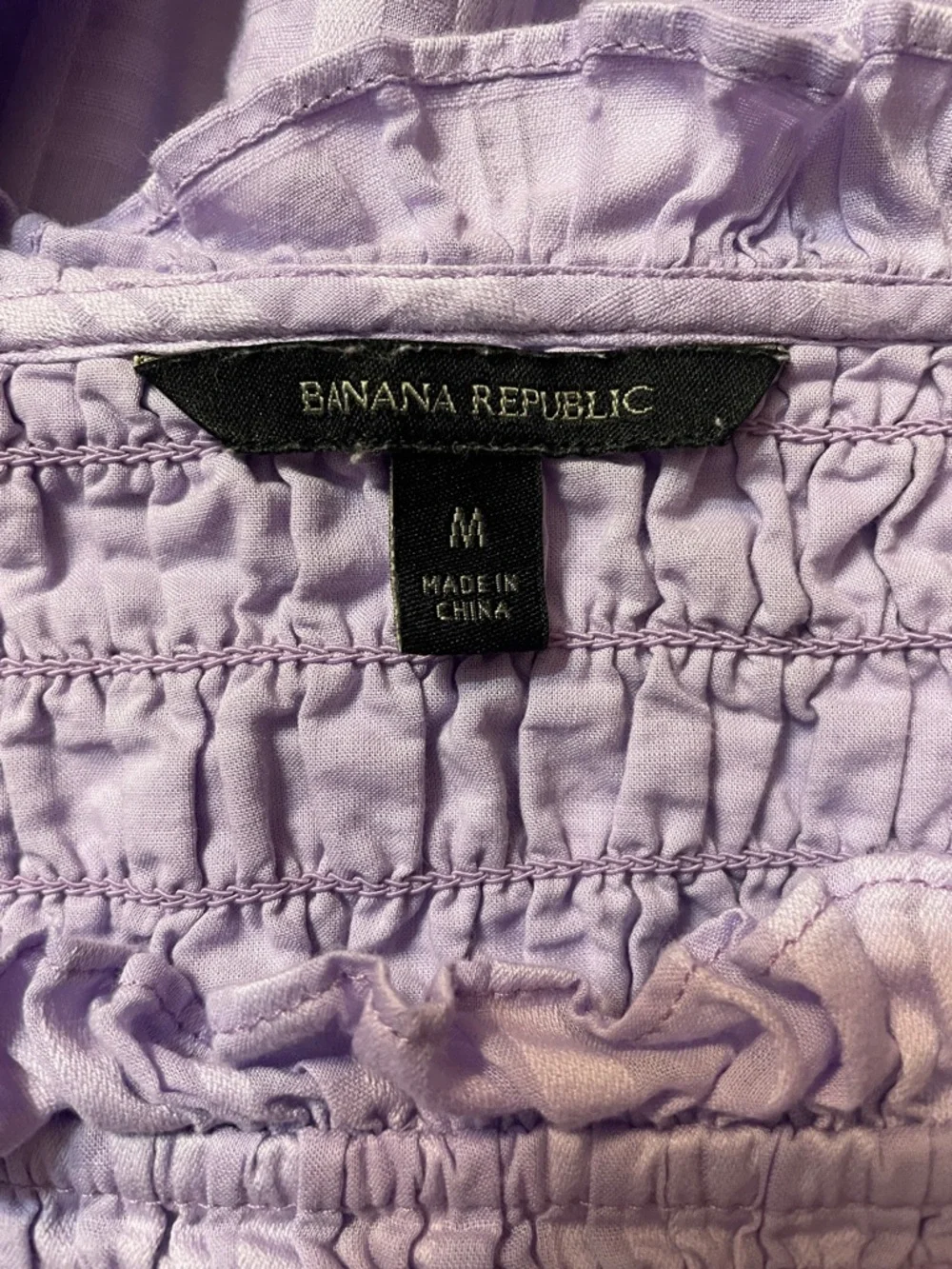 Banana Republic Smocked Ruffle Midi Dress - Lavender - M - Picture 7 of 10